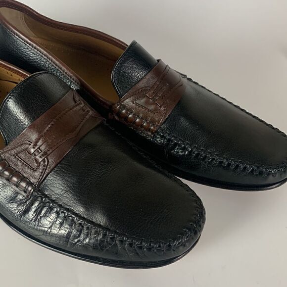 MEETING STREET men’s leather loafers handmade size 12 main image 7